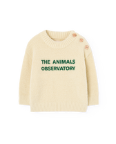 Cream Yellow Bobcat Baby Sweater PRODUCT FRONT