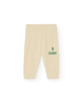Cream Yellow Cougar Baby Leggings PRODUCT FRONT