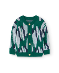 Green Serval Baby Cardigan