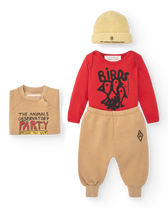 Brown Sloth Baby Sweatpants MODEL FRONT