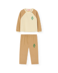Brown Bicolor Baby Two Piece Set