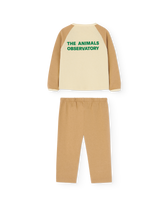 Brown Bicolor Baby Two Piece Set PRODUCT BACK