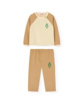 Brown Bicolor Baby Two Piece Set PRODUCT FRONT