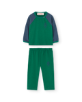 Green Bicolor Baby Two Piece Set