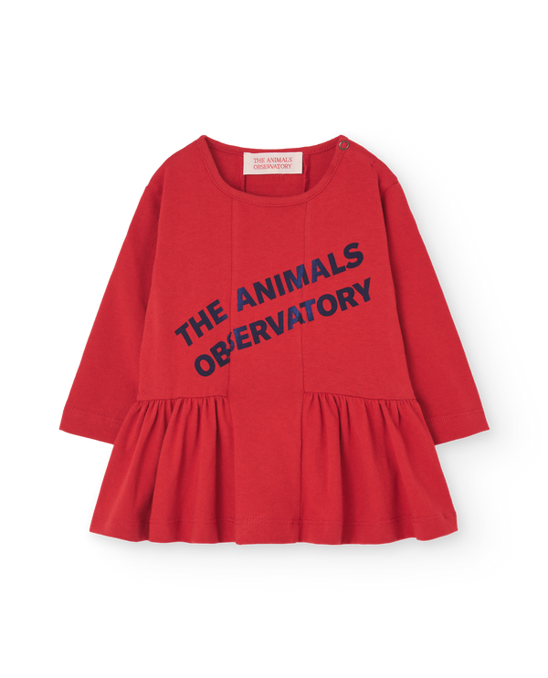 Red Wildebeest Baby Dress PRODUCT FRONT