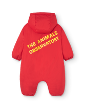 Red Bumblebee Baby Snowsuit PRODUCT BACK