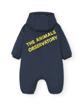 Navy Bumblebee Baby Snowsuit PRODUCT BACK
