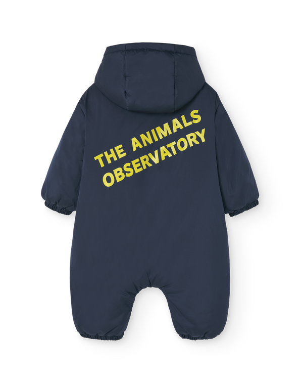 Navy Bumblebee Baby Snowsuit PRODUCT BACK