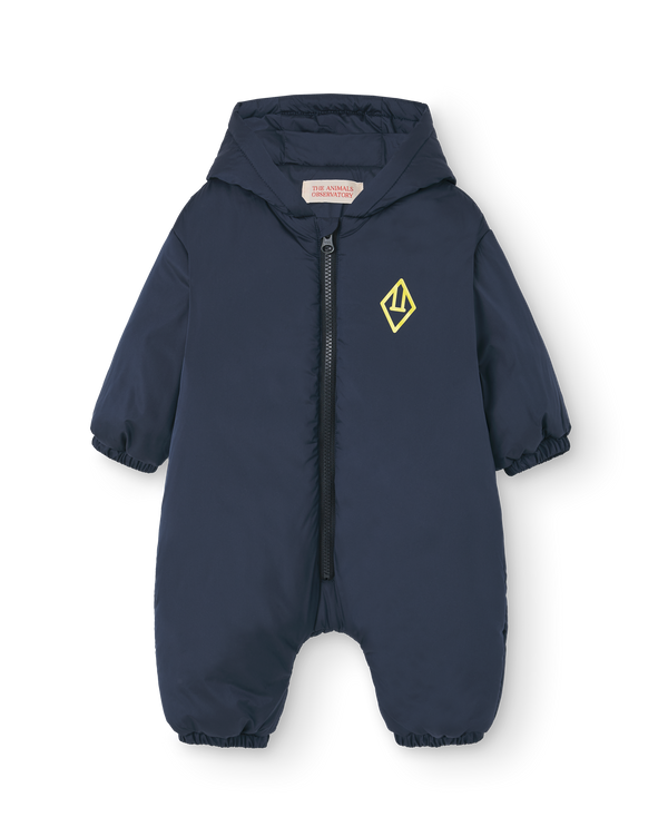 Navy Bumblebee Baby Snowsuit PRODUCT FRONT