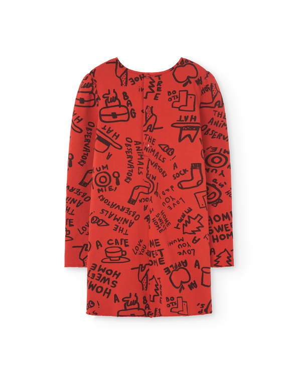 Red bug dress PRODUCT BACK