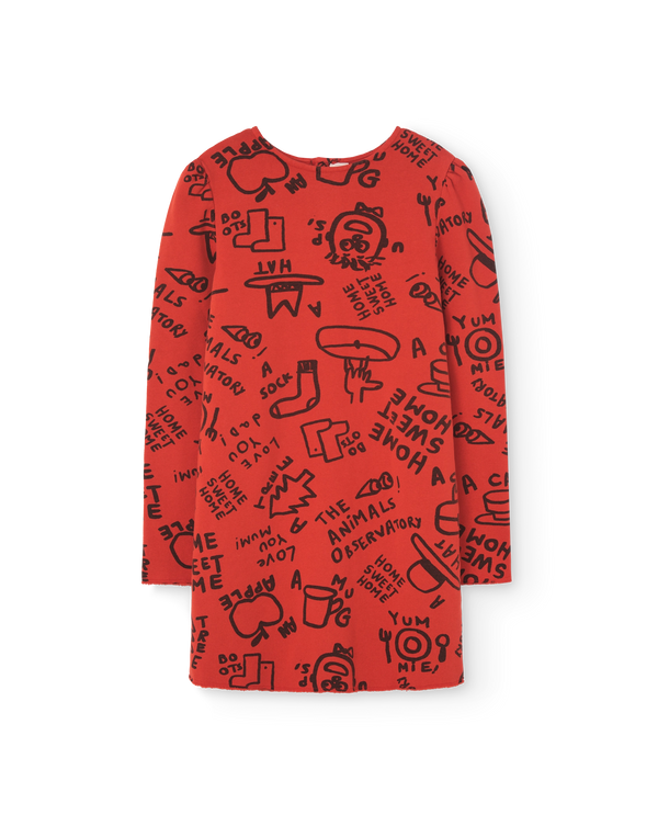 Red bug dress PRODUCT FRONT