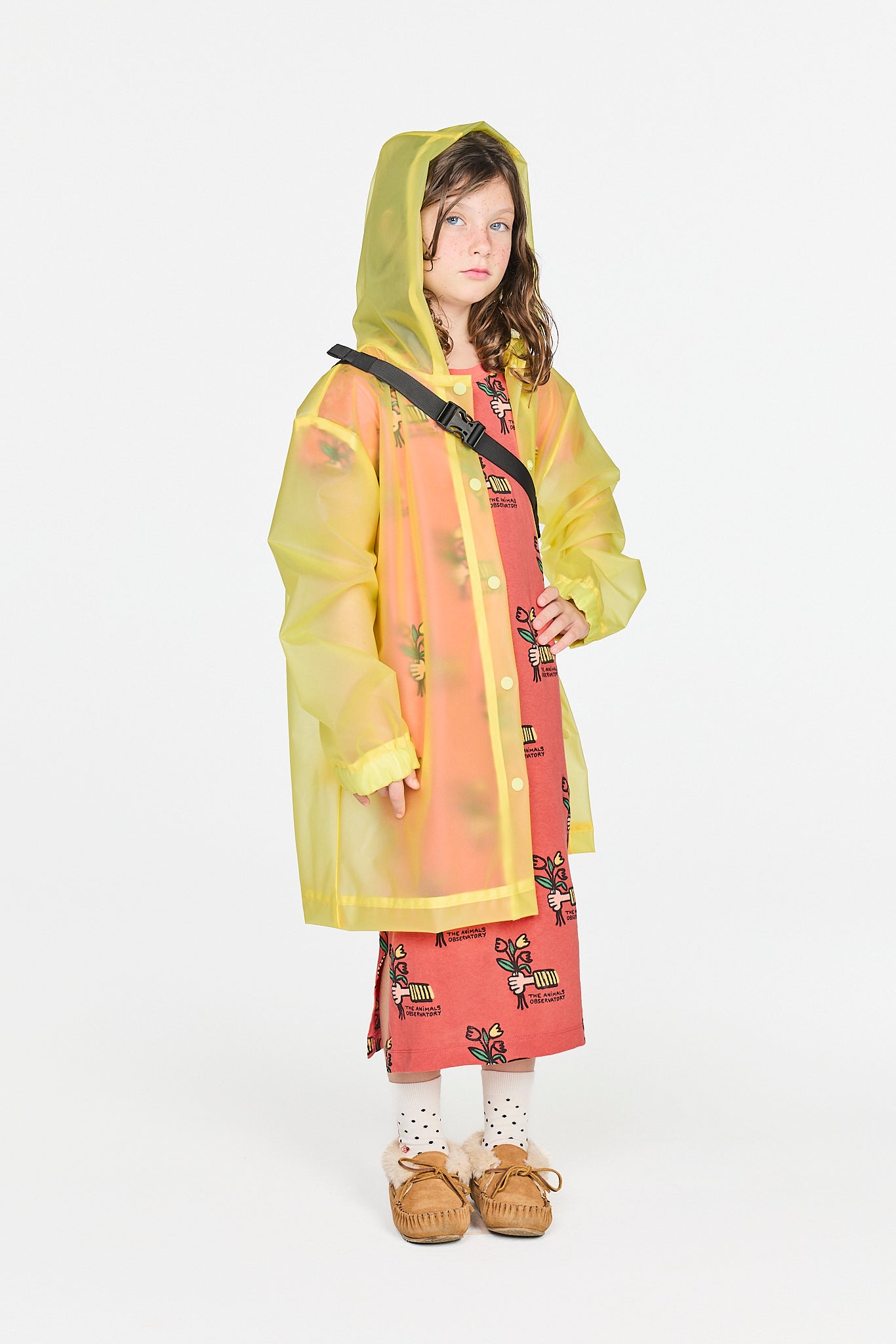 Yellow Lion Raincoat MODEL FRONT