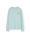 Light Blue Dog Long Sleeve T-Shirt
