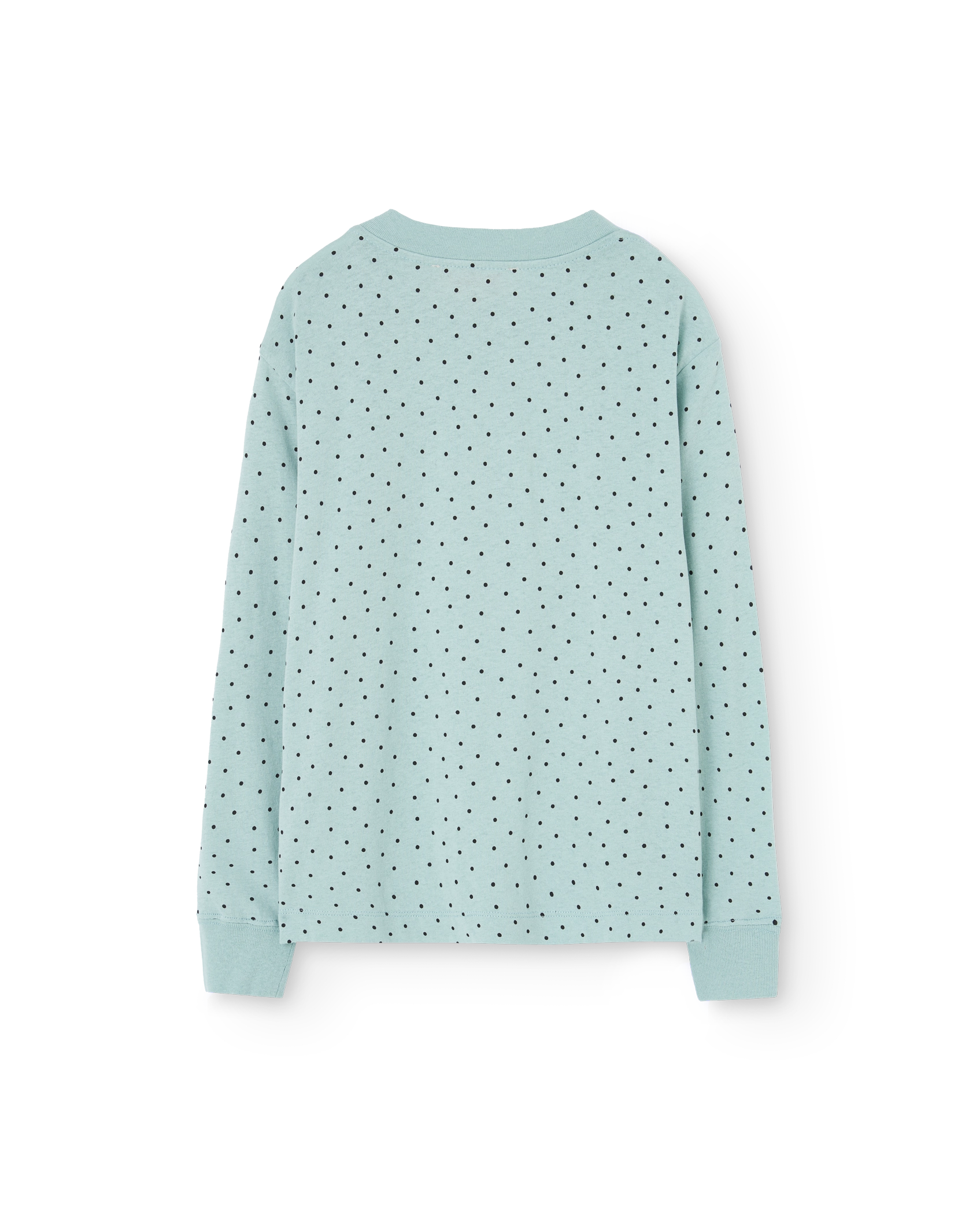 Light Blue Dog Long Sleeve T-Shirt PRODUCT BACK