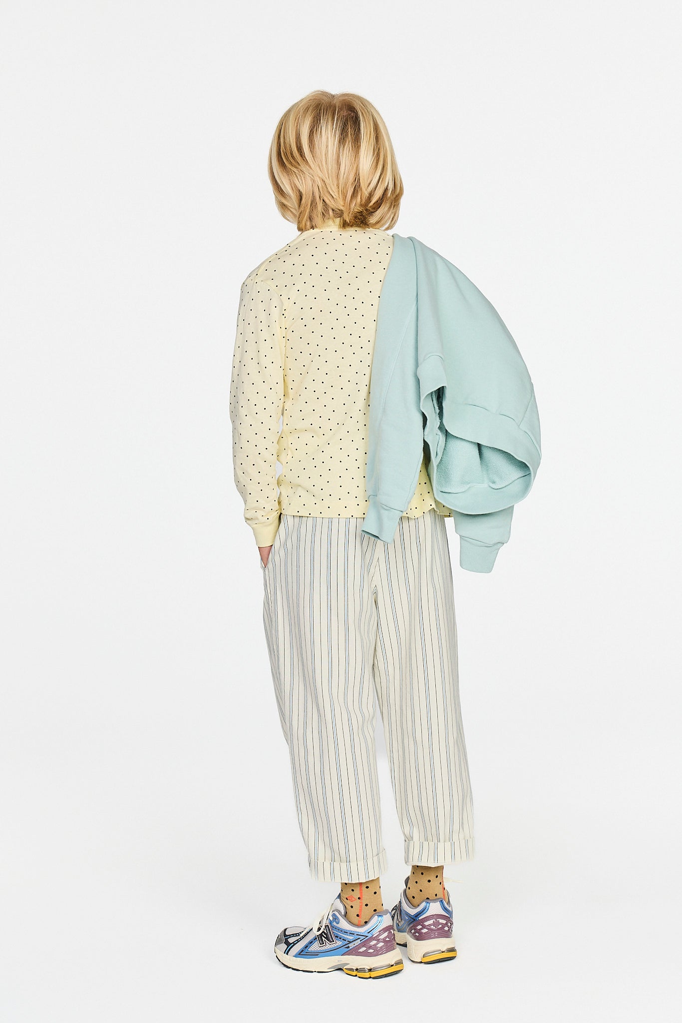 Light Yellow Dog Long Sleeve T-Shirt MODEL BACK