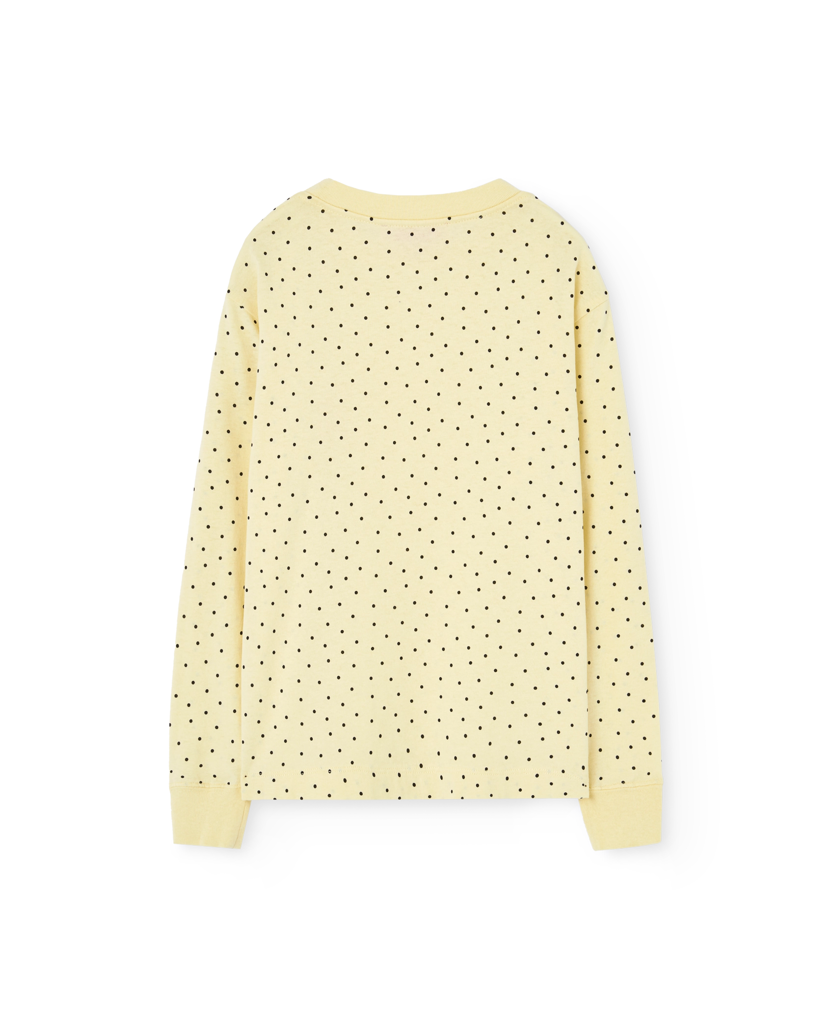 Light Yellow Dog Long Sleeve T-Shirt PRODUCT BACK