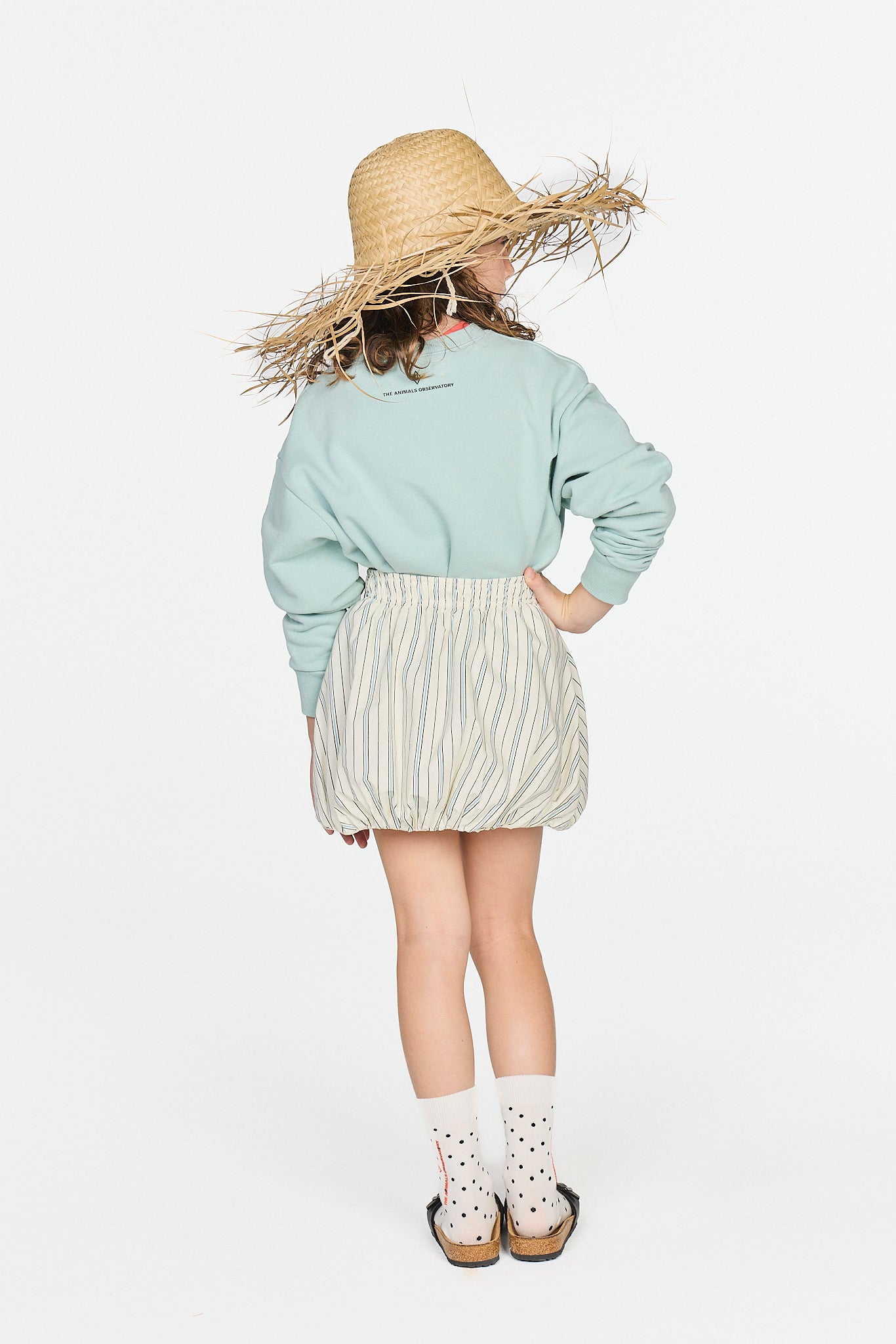 Light Blue Bear Sweatshirt MODEL BACK