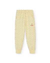 Light Yellow Panther Sweatpants COVER
