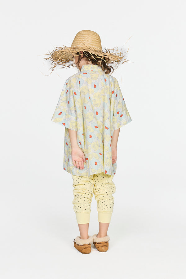 Light Yellow Panther Sweatpants MODEL BACK