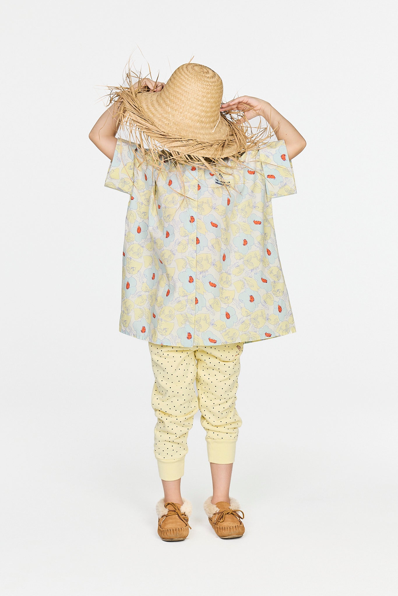 Light Yellow Panther Sweatpants MODEL FRONT