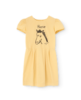 Beige Hummingbird Dress PRODUCT FRONT