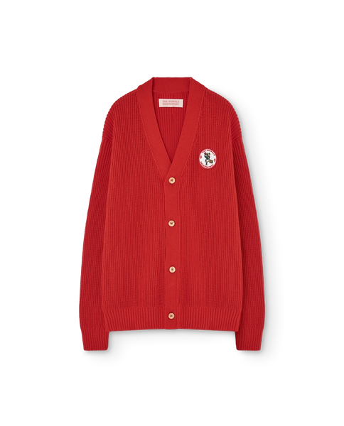 Red Racoon Cardigan | The Animals Observatory