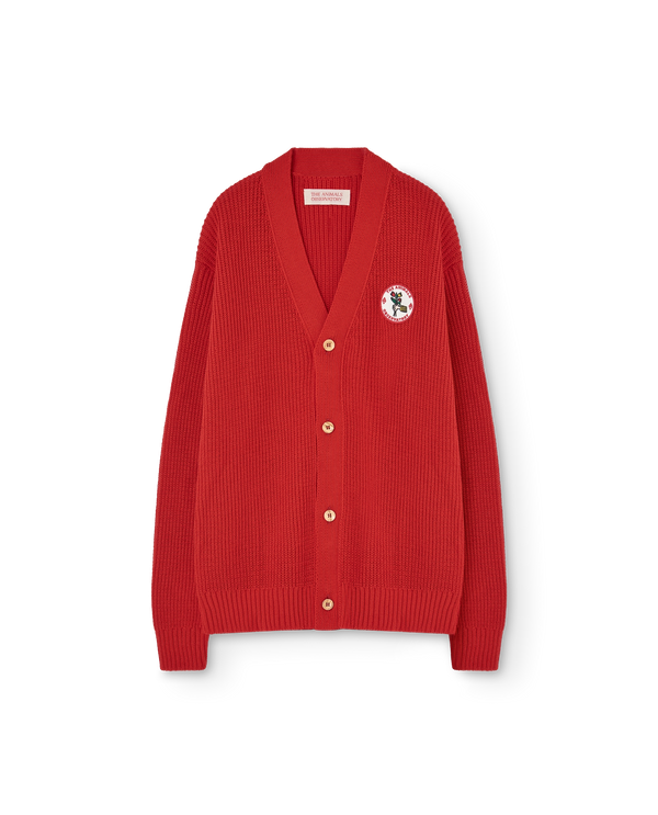 Red Racoon Cardigan PRODUCT FRONT