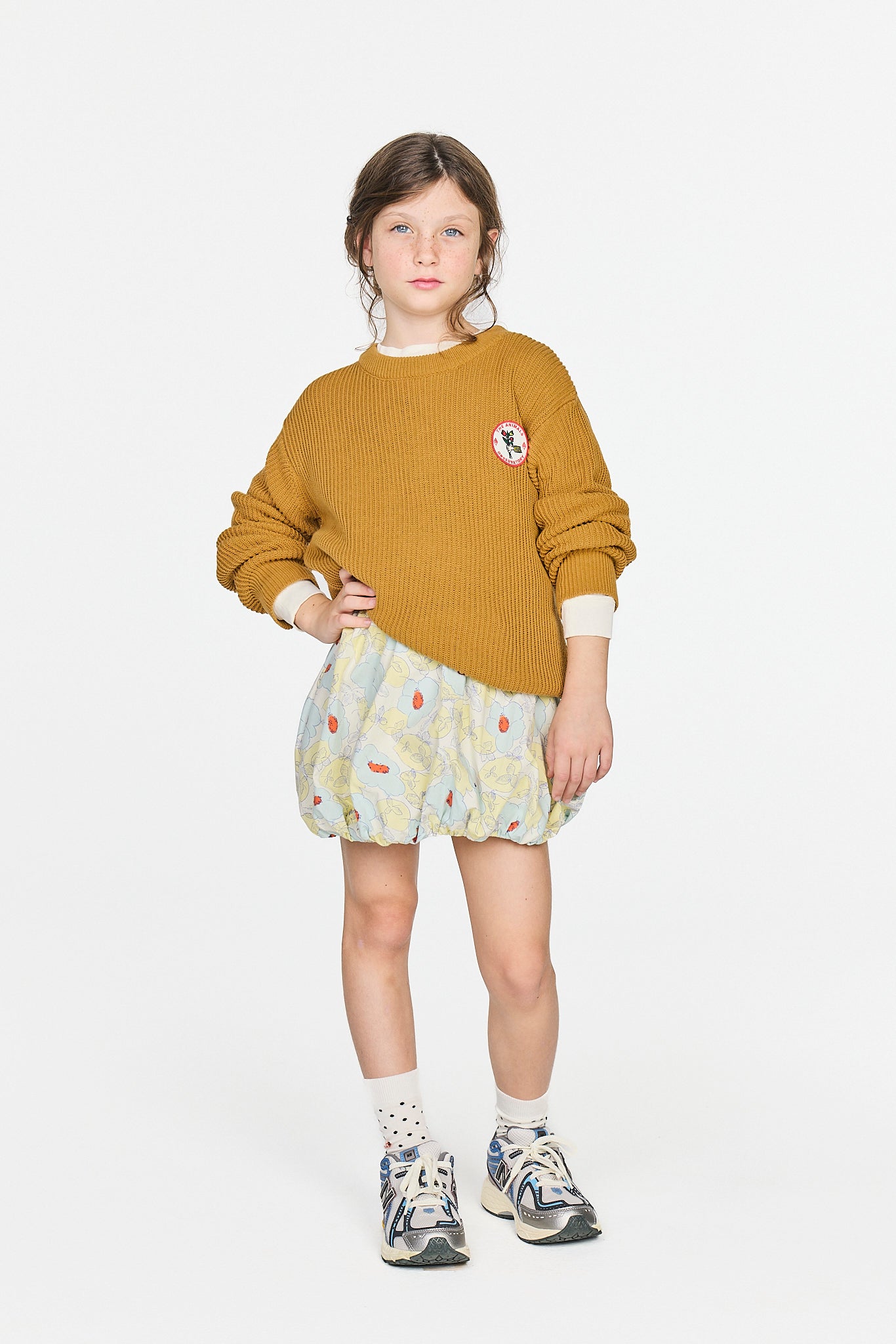 Beige Bull Sweater MODEL FRONT