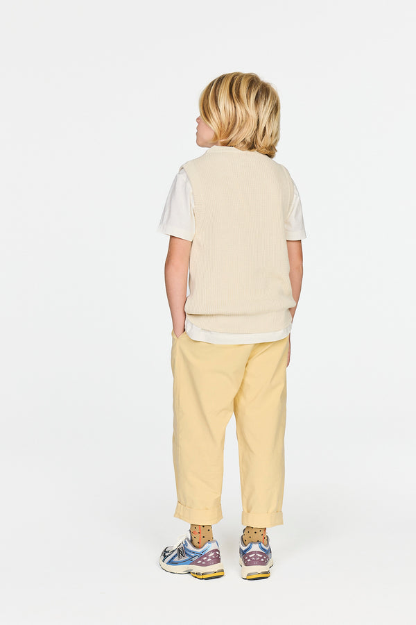 White Bat Sweater Vest MODEL BACK