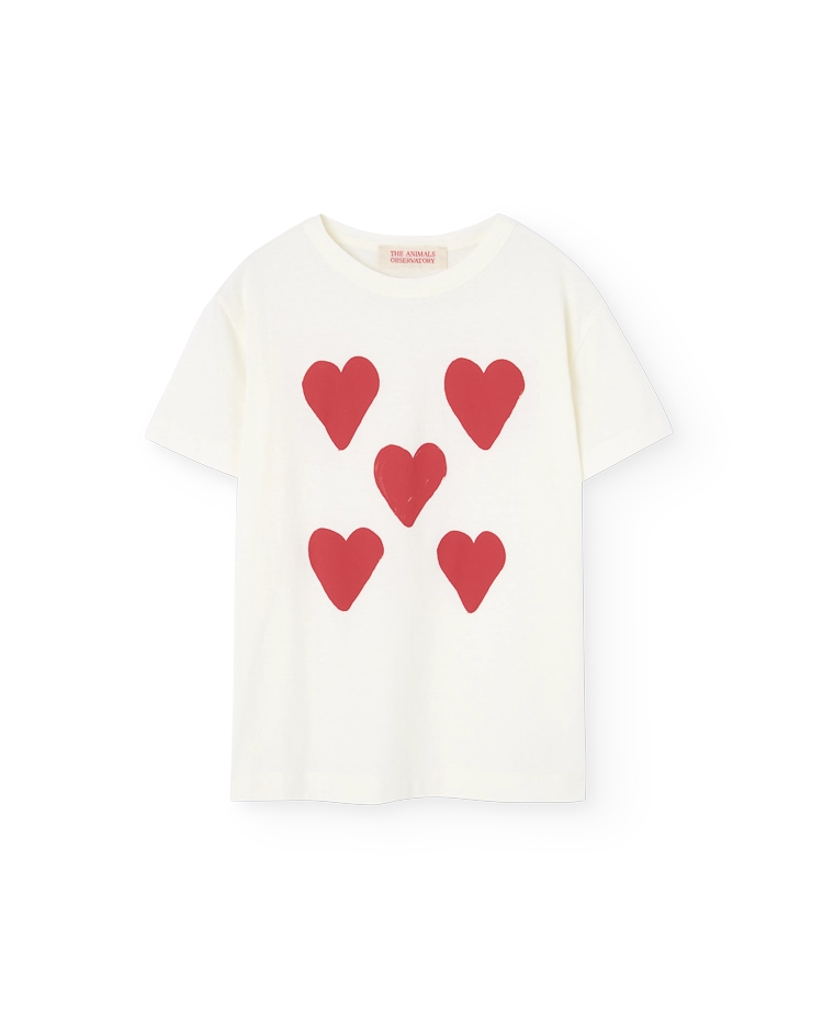 Hearts White Rooster T-Shirt COVER