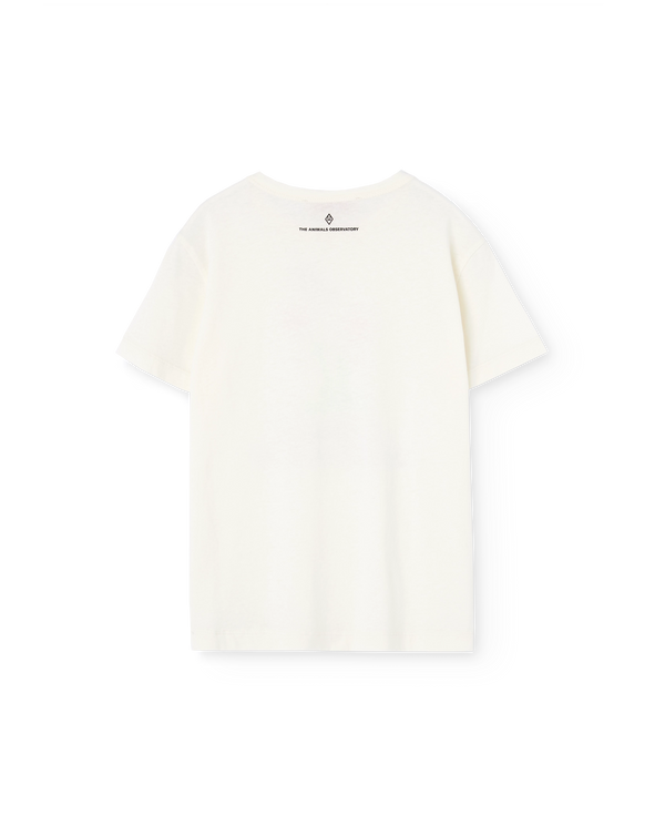 Flowers White Rooster T-Shirt PRODUCT BACK