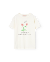 Flowers White Rooster T-Shirt PRODUCT FRONT