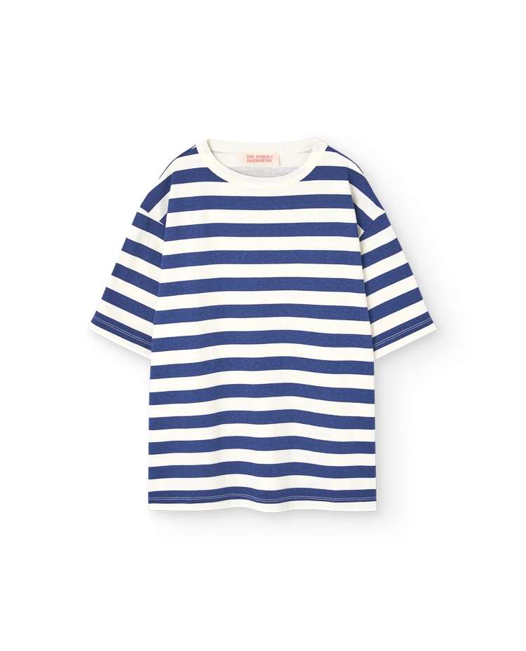 Stripes Navy Collie T-Shirt COVER