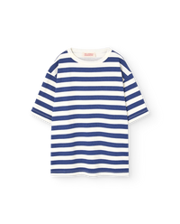 Stripes Navy Collie T-Shirt COVER
