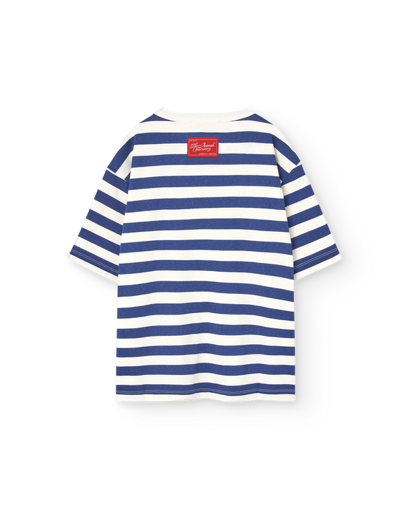 Stripes Navy Collie T-Shirt PRODUCT BACK