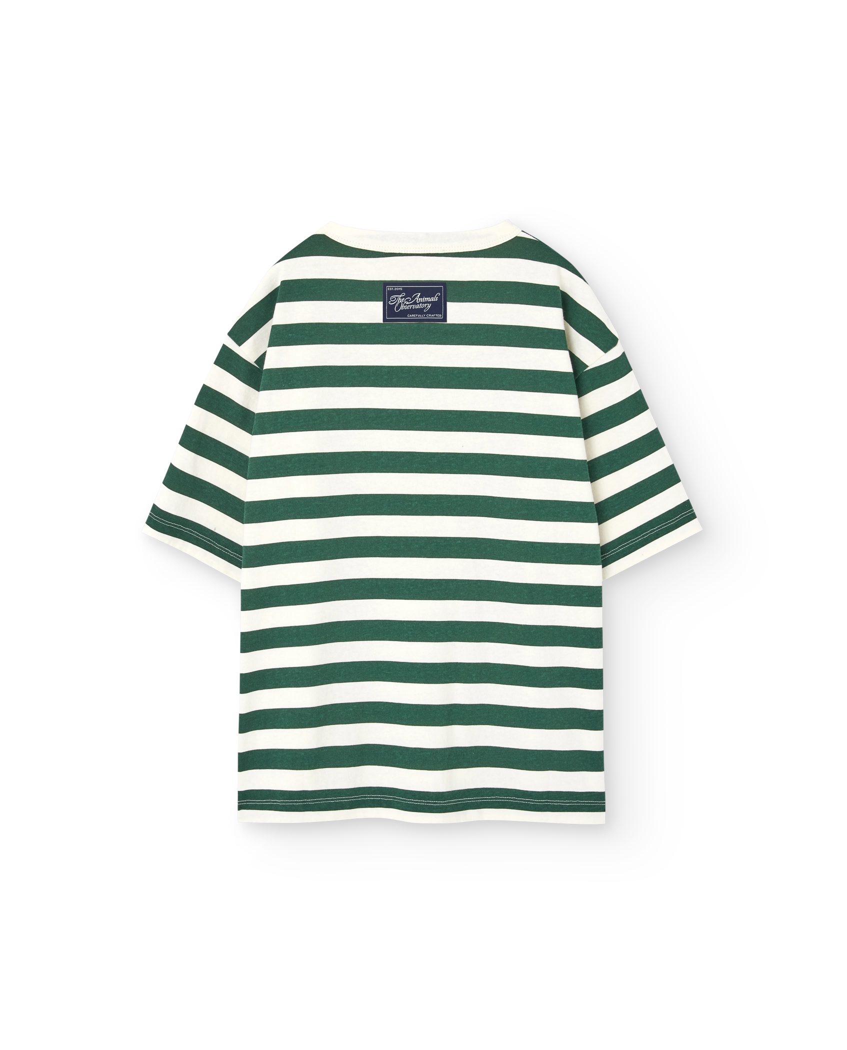 Stripes Green Collie T-Shirt PRODUCT BACK