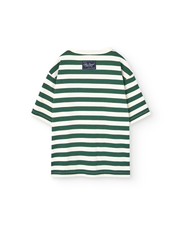 Stripes Green Collie T-Shirt PRODUCT BACK