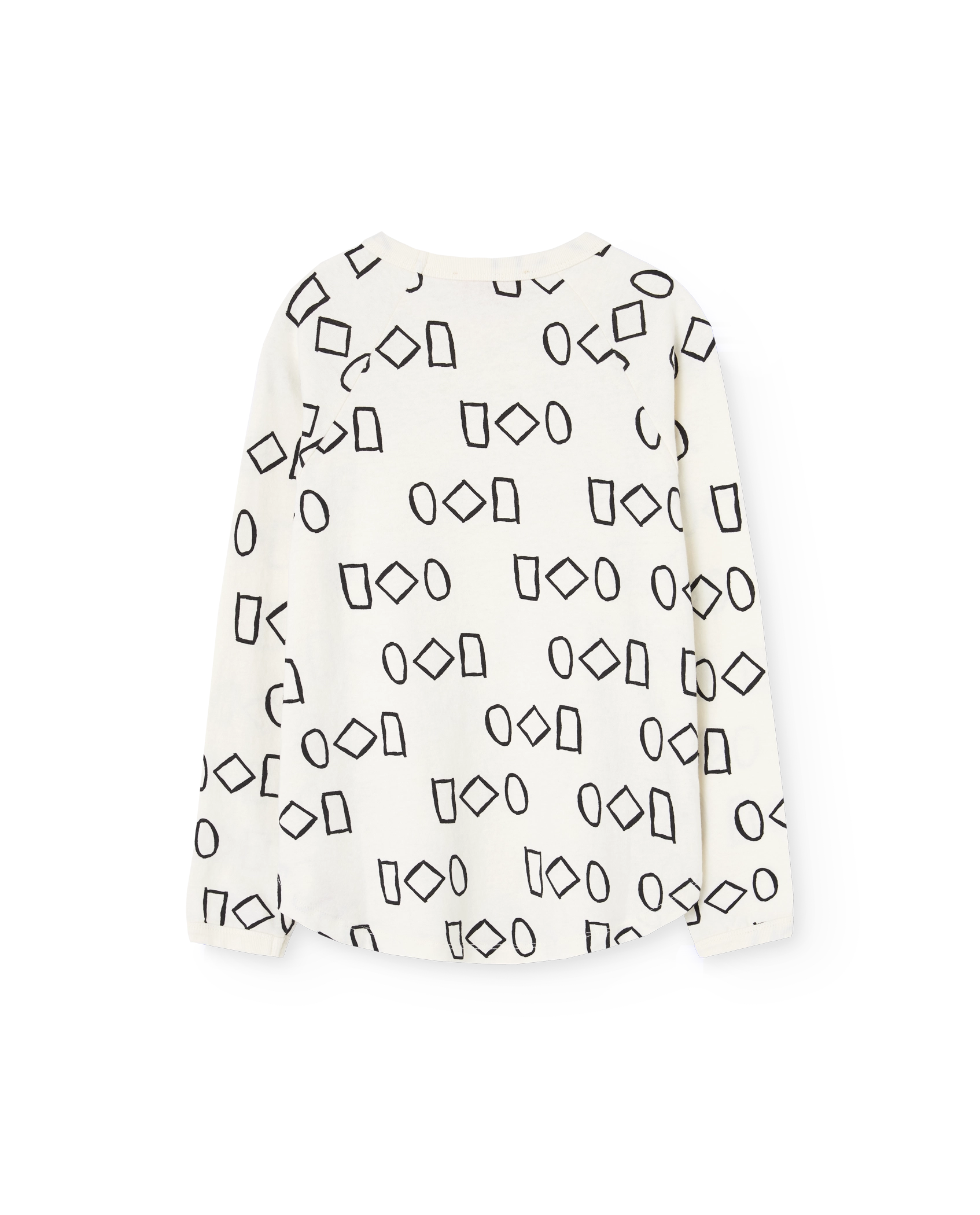 Raw White Anteater Long Sleeve T-Shirt PRODUCT BACK