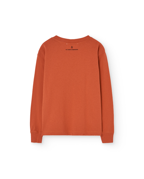 Flowers Red Dog Long Sleeve T-Shirt PRODUCT BACK