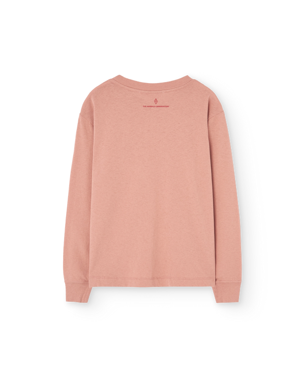 Hearts Coral Dog Long Sleeve T-Shirt PRODUCT BACK