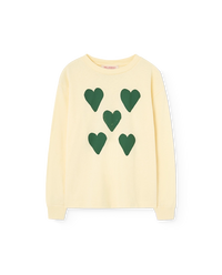 Hearts Yellow Dog Long Sleeve T-Shirt COVER