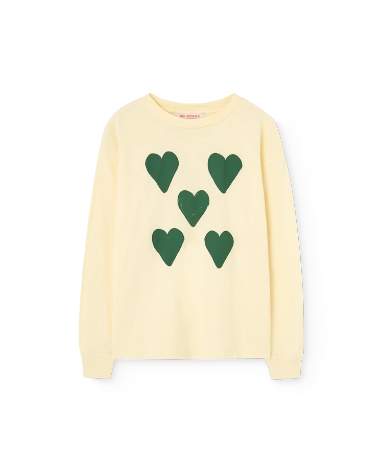 Hearts Yellow Dog Long Sleeve T-Shirt COVER