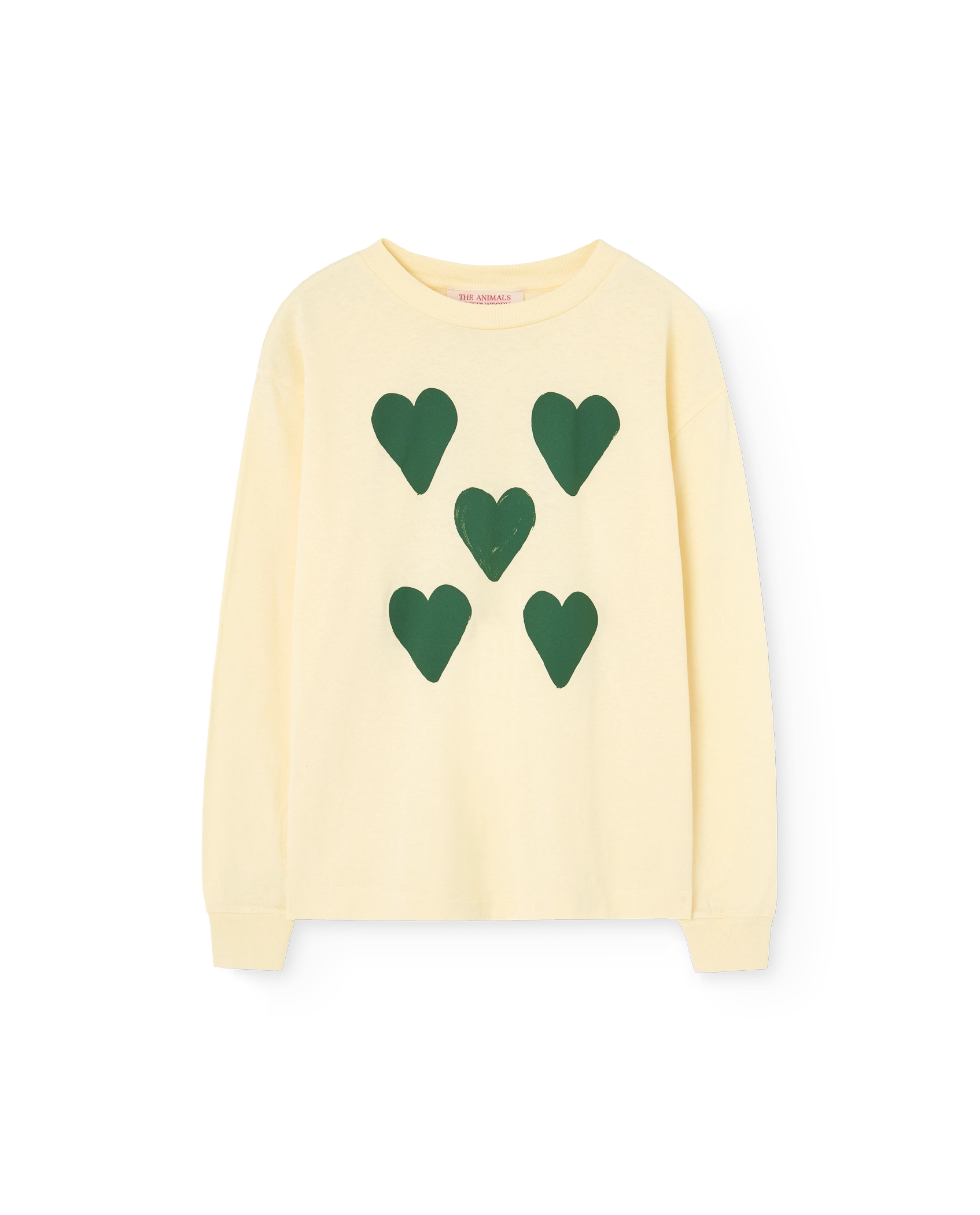 Hearts Yellow Dog Long Sleeve T-Shirt PRODUCT FRONT