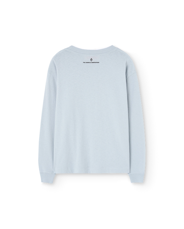 Flowers Blue Dog Long Sleeve T-Shirt PRODUCT BACK