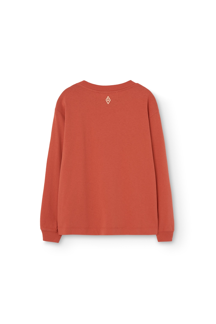Fig Red Aries Long Sleeve T-Shirt PRODUCT BACK