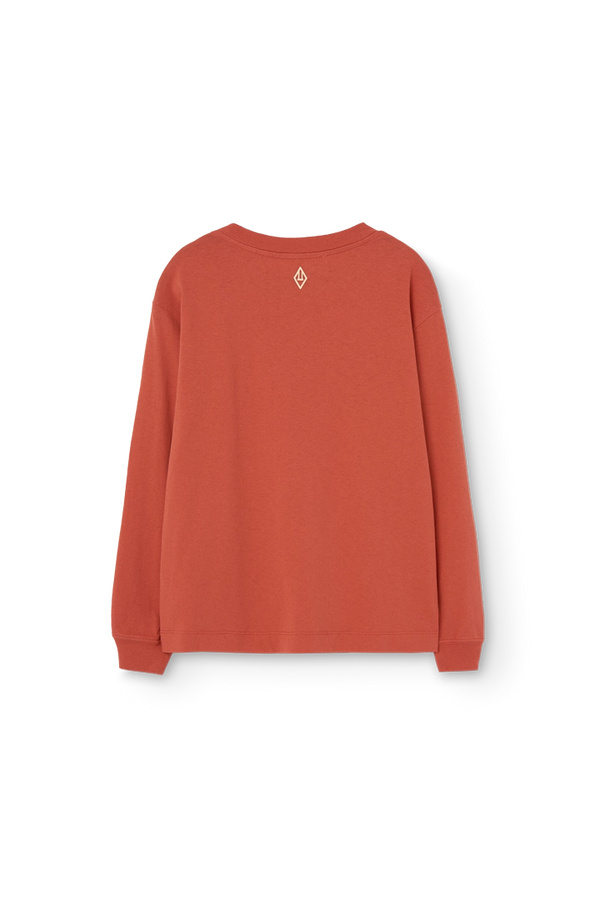 Fig Red Aries Long Sleeve T-Shirt PRODUCT BACK