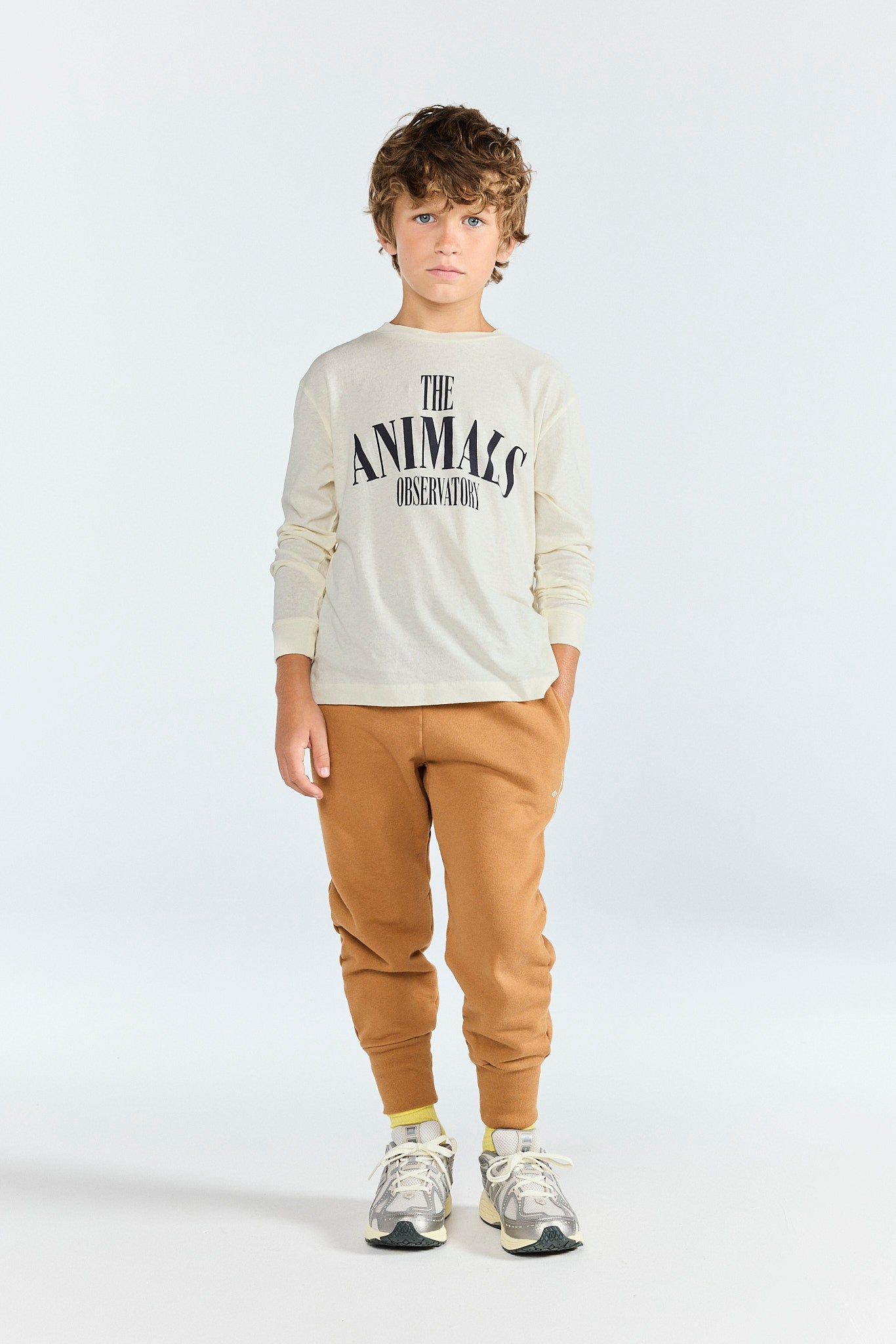 Raw White Aries Long Sleeve T-Shirt MODEL FRONT