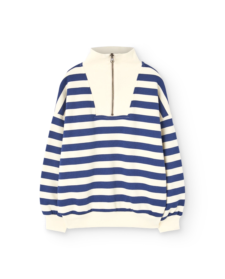 Stripes Navy Blowfly Sweatshirt COVER