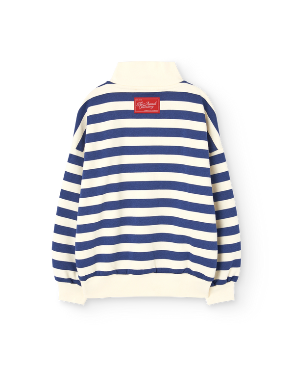 Stripes Navy Blowfly Sweatshirt PRODUCT BACK