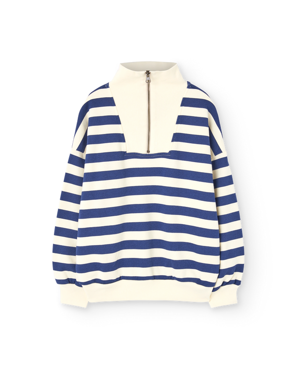 Stripes Navy Blowfly Sweatshirt PRODUCT FRONT